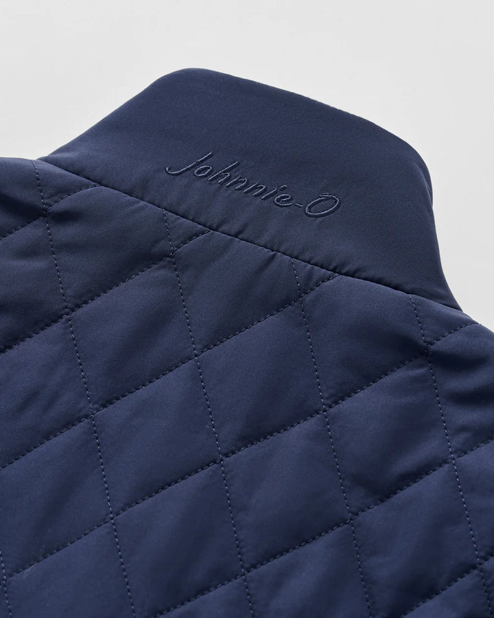 Johnnie-O Juno Quilted Snap Jacket: Navy