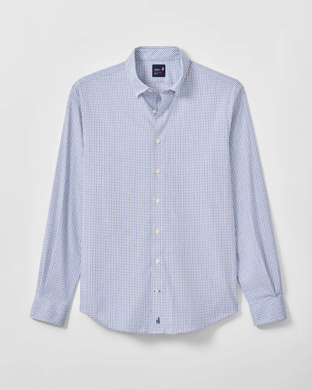 Johnnie-O Everyday Performance Button Up Shirt - Koby Mini Pane: Navy