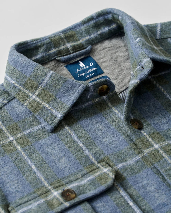 Johnnie-O Lodge Shirt - Labrador Tartan: Laguna Blue