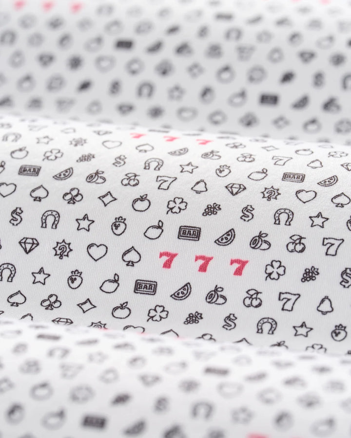 Johnnie-O Performance Featherweight Polo: Lucky 7's: White