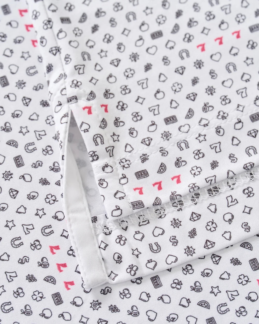 Johnnie-O Performance Featherweight Polo: Lucky 7's: White
