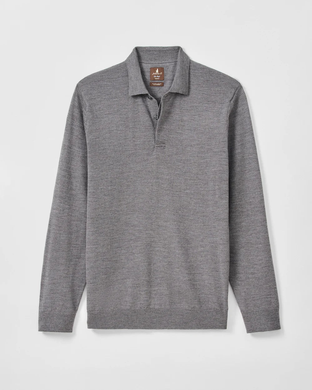 Johnnie-O Merino Blend Polo: Charcoal