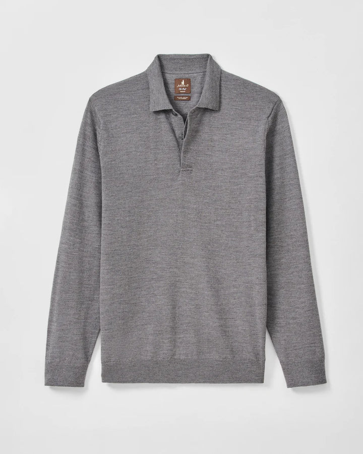 Johnnie-O Merino Blend Polo: Charcoal