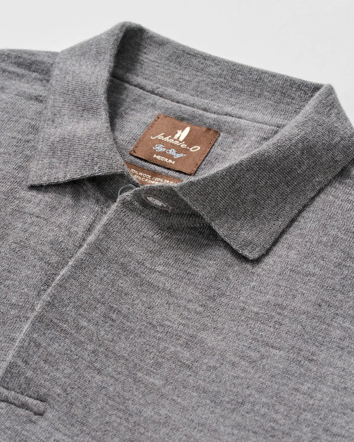 Johnnie-O Merino Blend Polo: Charcoal