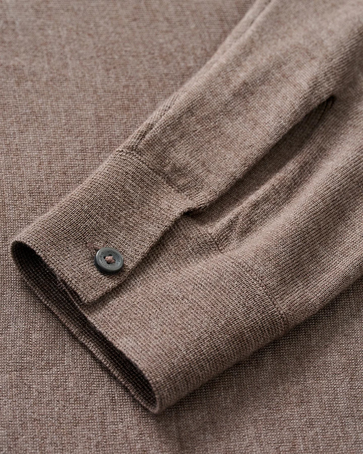 Johnnie-O Merino Blend Polo: Coffee