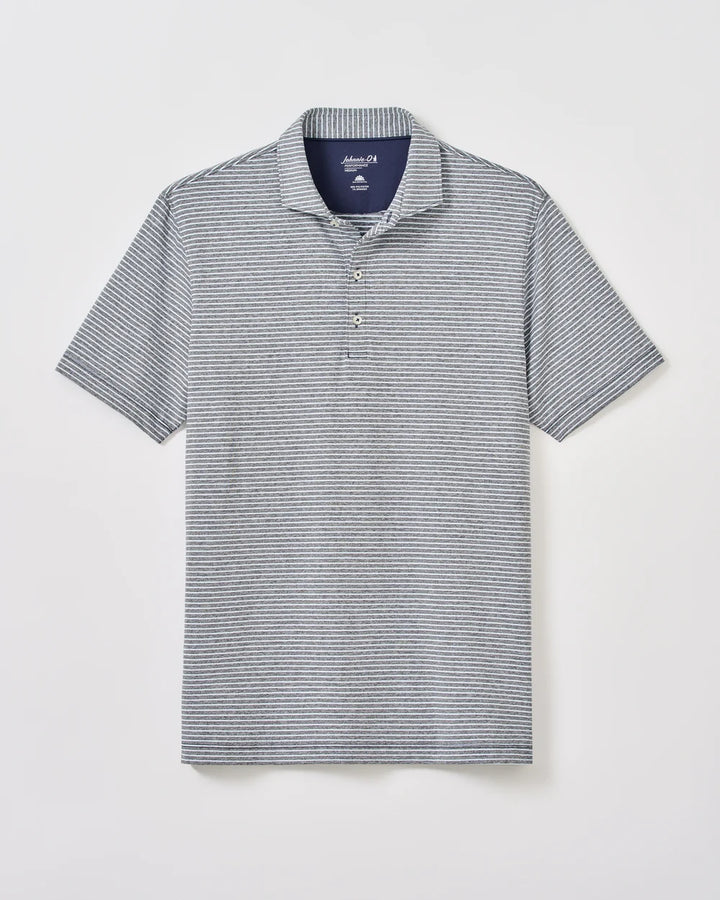 Johnnie-O Performance Jersey Polo - Michael Stripe: Navy Kona
