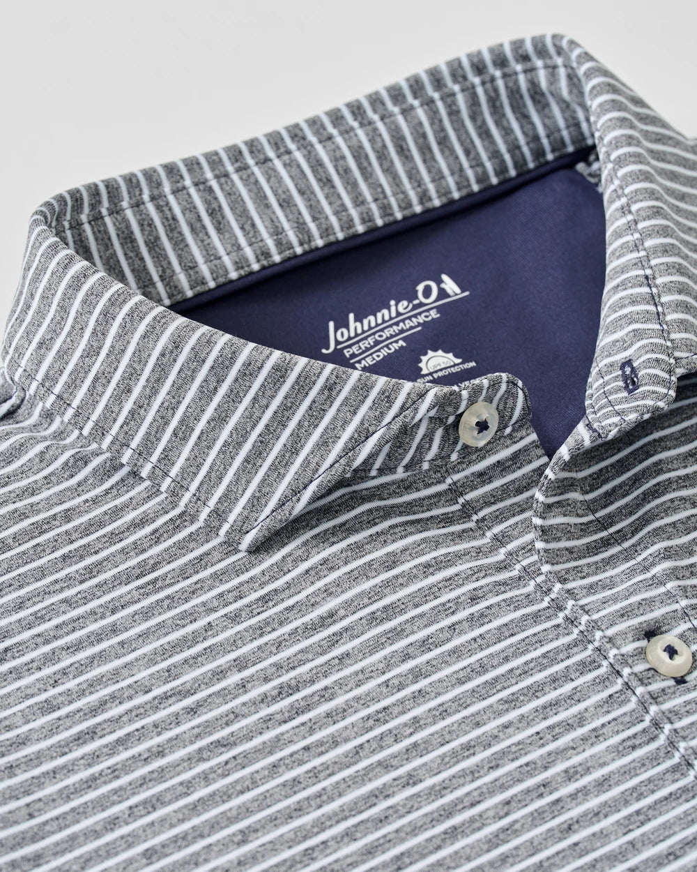 Johnnie-O Performance Jersey Polo - Michael Stripe: Navy Kona