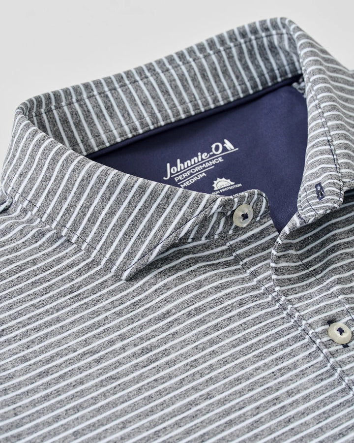 Johnnie-O Performance Jersey Polo - Michael Stripe: Navy Kona