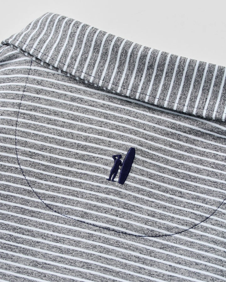 Johnnie-O Performance Jersey Polo - Michael Stripe: Navy Kona