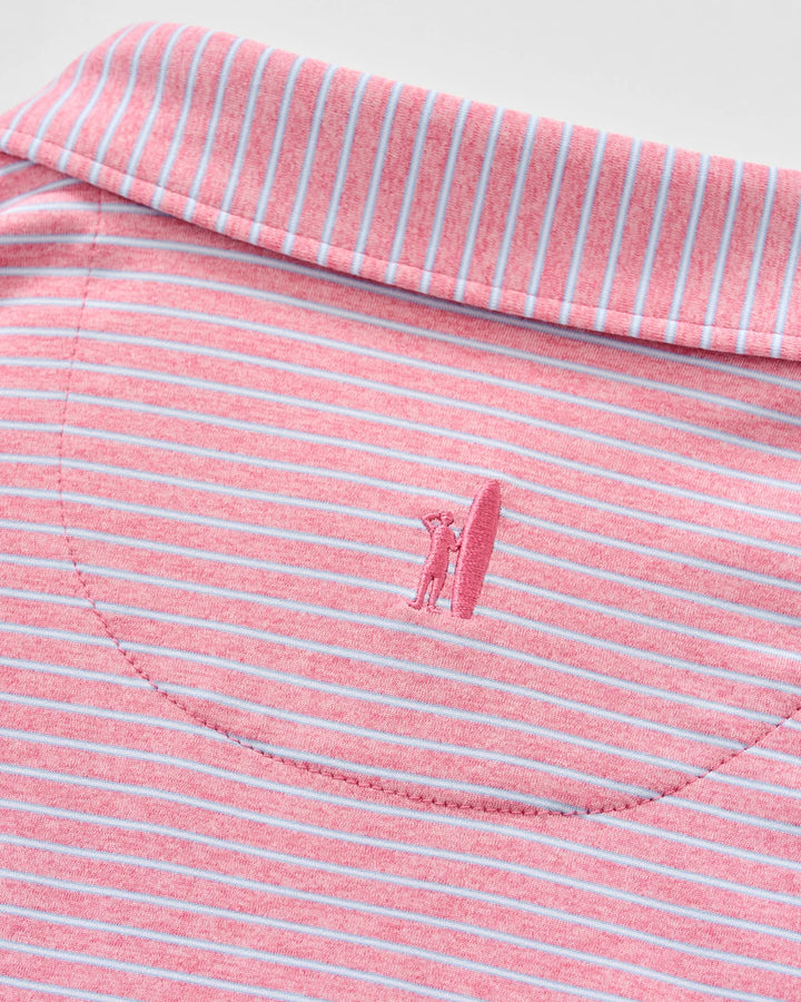 Johnnie-O Performance Jersey Polo - Michael Stripe: Palm Beach