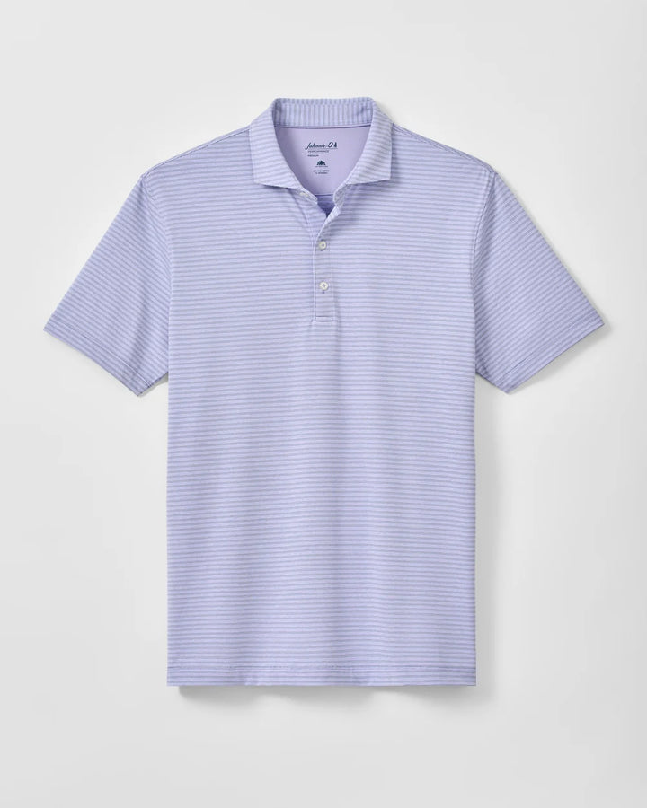 Johnnie-O Performance Jersey Polo - Michael Stripe: Viola