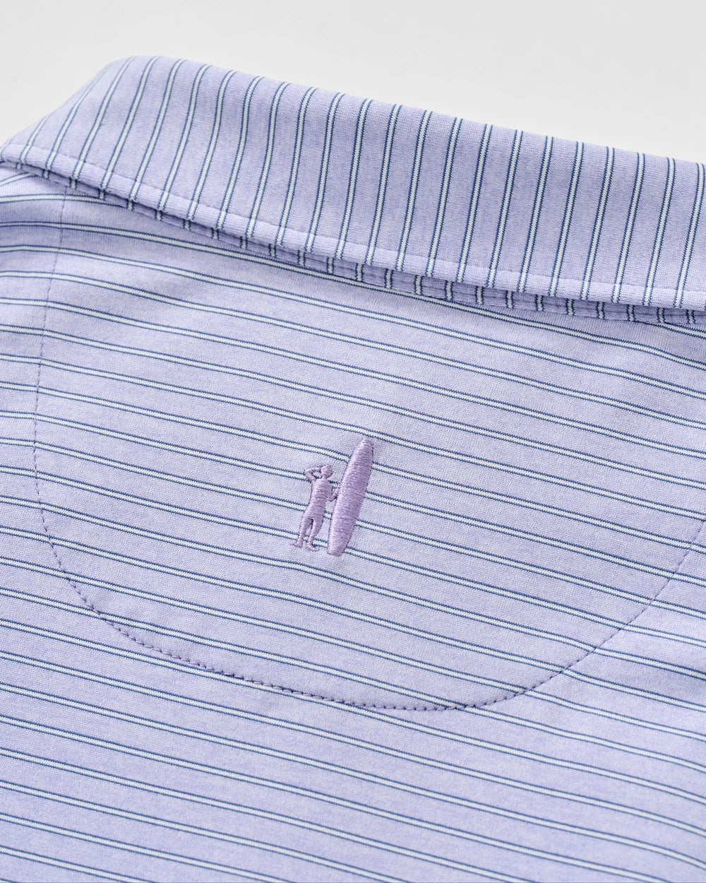 Johnnie-O Performance Jersey Polo - Michael Stripe: Viola
