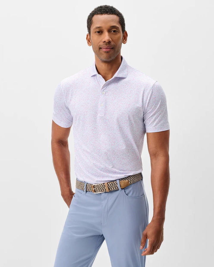 Johnnie-O Performance Jersey Polo: Autumn Neat: Maliblu