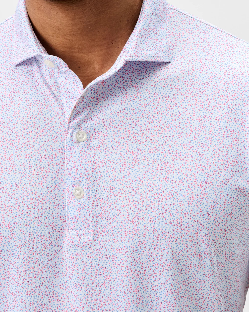 Johnnie-O Performance Jersey Polo: Autumn Neat: Maliblu