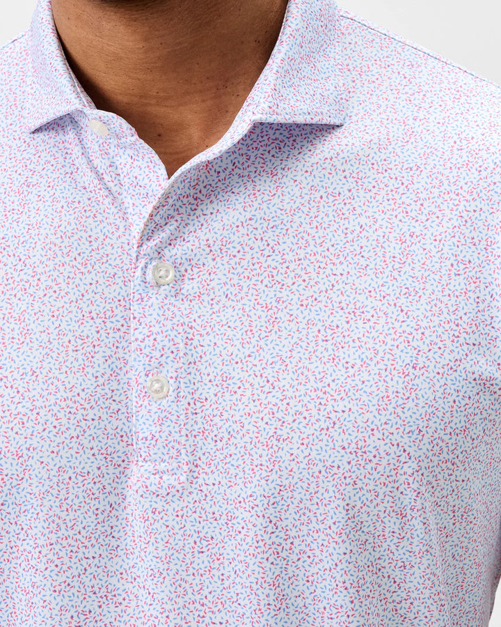 Johnnie-O Performance Jersey Polo: Autumn Neat: Maliblu