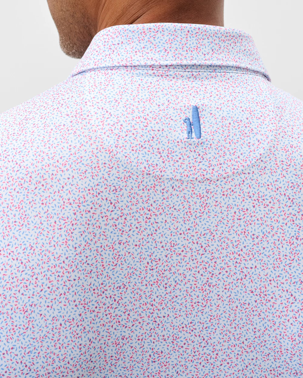 Johnnie-O Performance Jersey Polo: Autumn Neat: Maliblu