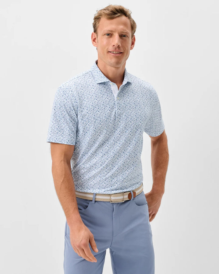 Johnnie-O Performance Mesh Polo: Bloom Neat