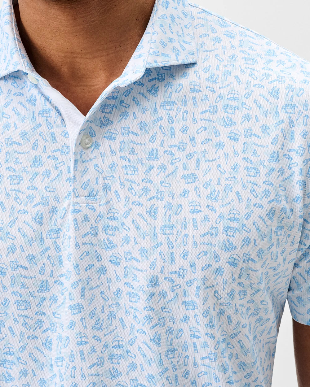 Johnnie-O Performance Mesh Polo: Cabo Breaks