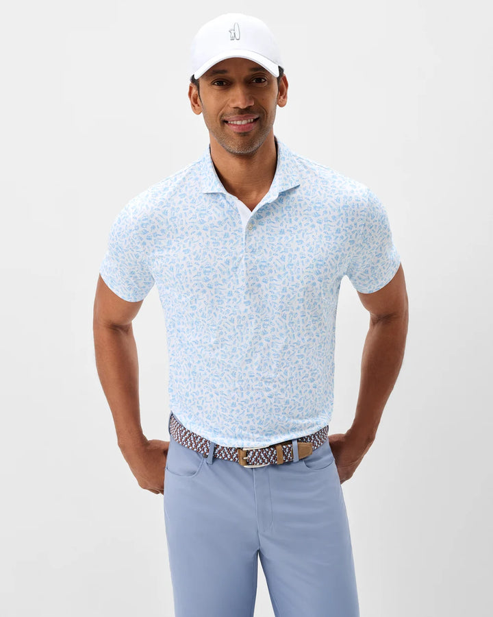 Johnnie-O Performance Mesh Polo: Cabo Breaks
