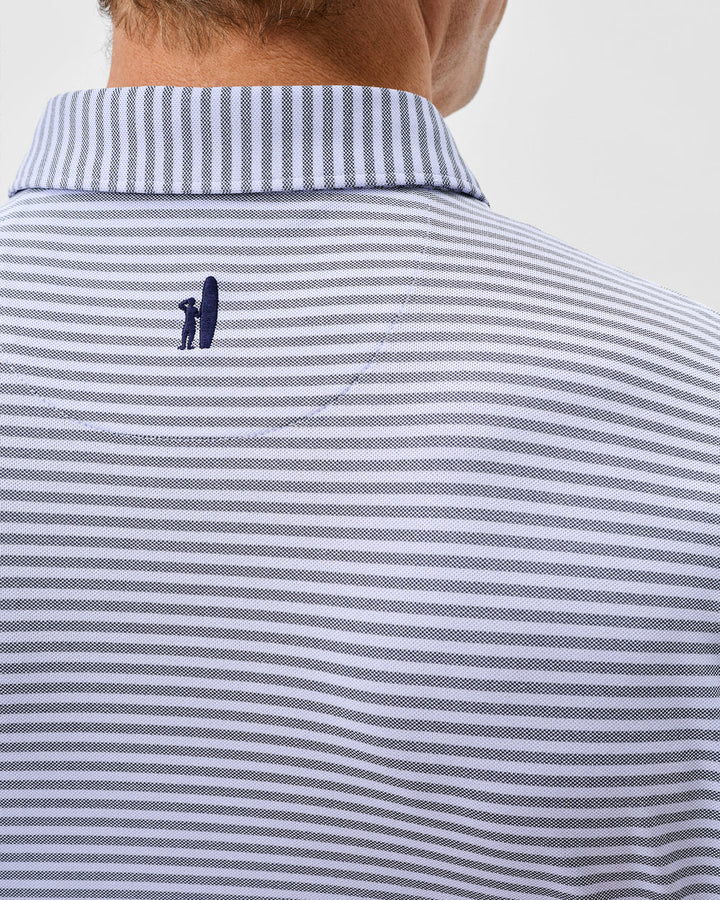 Johnnie-O Performance Mesh Polo - Cruz Stripe: Navy Viola