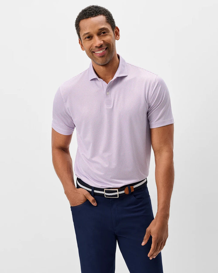 Johnnie-O Performance Jersey Polo: Darts: Racing Red