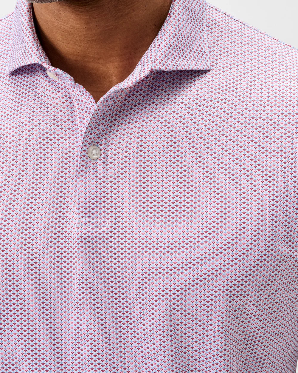 Johnnie-O Performance Jersey Polo: Darts: Racing Red
