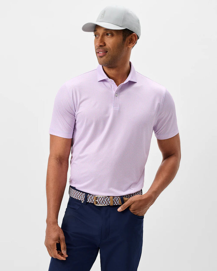 Johnnie-O Performance Jersey Polo - Dot Neat: Palm Beach