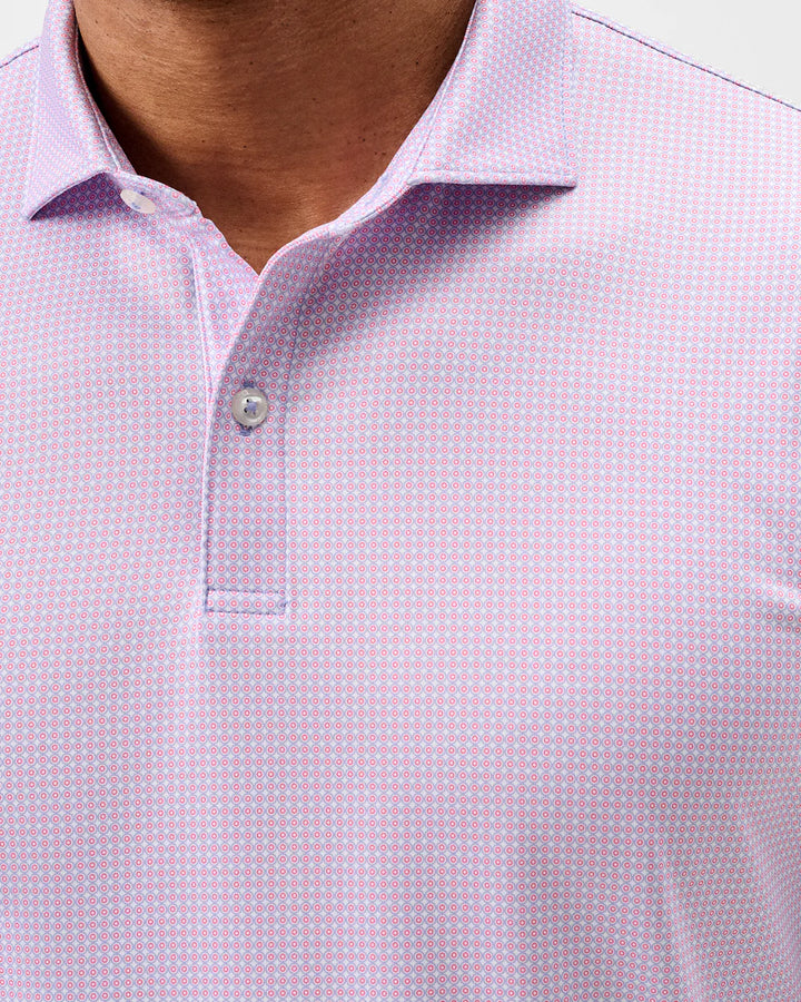Johnnie-O Performance Jersey Polo - Dot Neat: Palm Beach