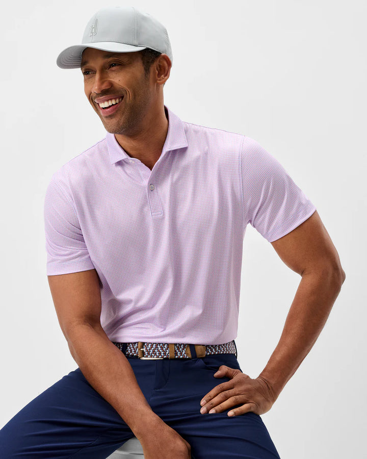 Johnnie-O Performance Jersey Polo - Dot Neat: Palm Beach