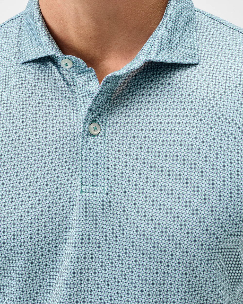 Johnnie-O Performance Jersey Polo - Dot Neat: Sublime