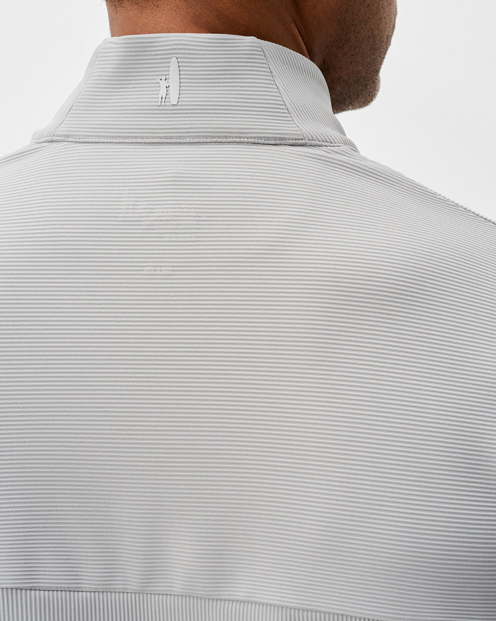 Johnnie-O Hoppin Ribbed Knit Performance 1/4-Zip Pullover: Seal