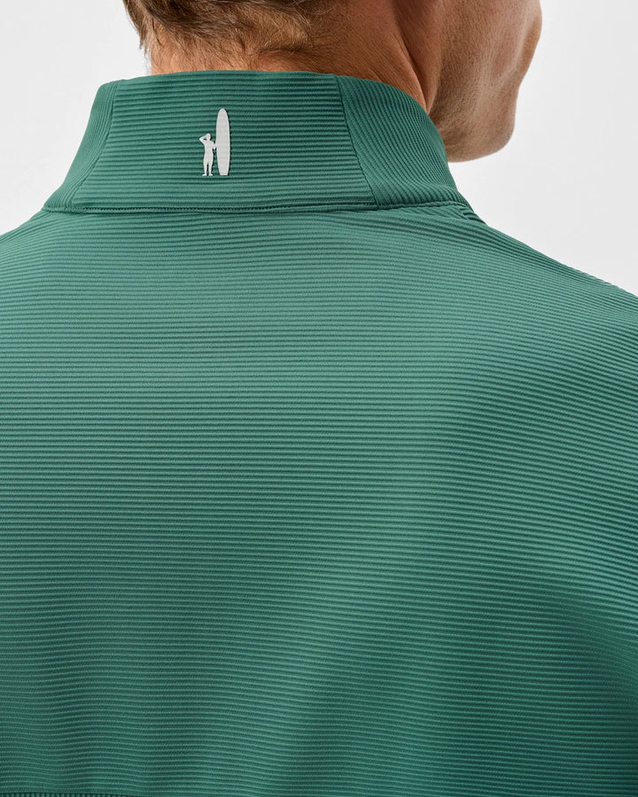 Johnnie-O Hoppin Ribbed Knit Performance 1/4-Zip Pullover: Zest