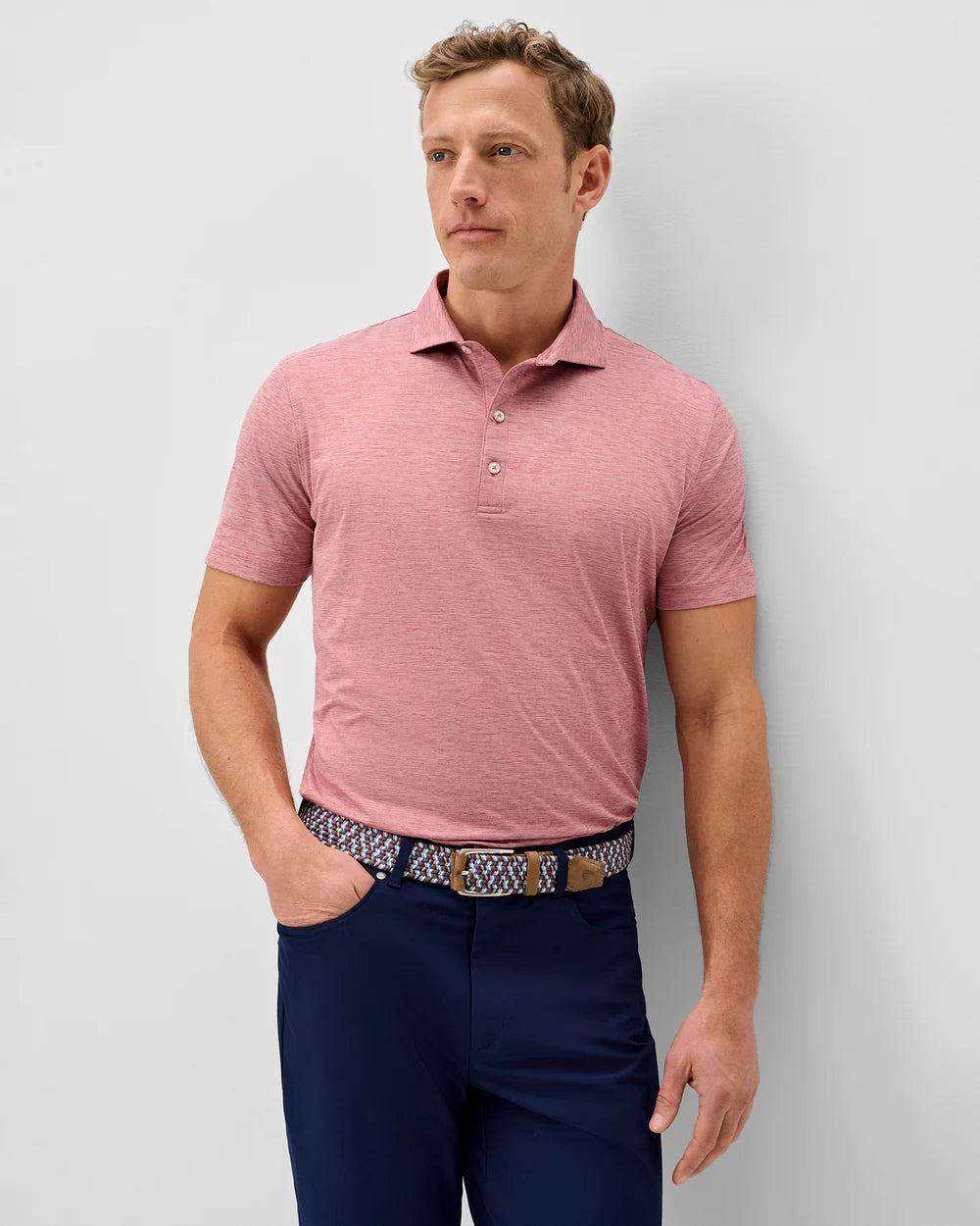 Johnnie-O Featherweight Huronn Polo: Racing Red