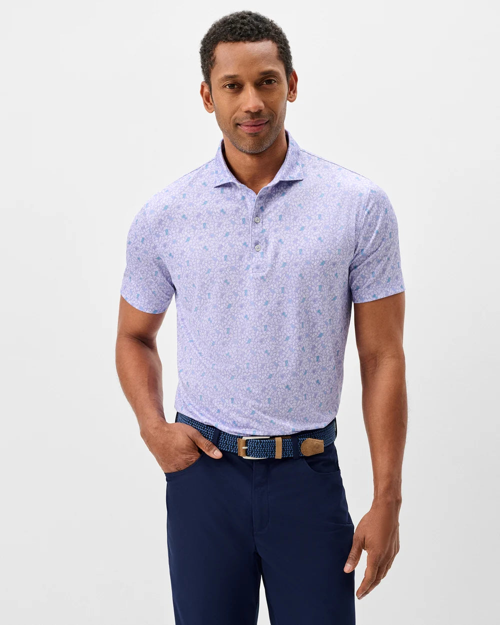 Johnnie-O Performance Jersey Polo - Island Cocktail: Viola