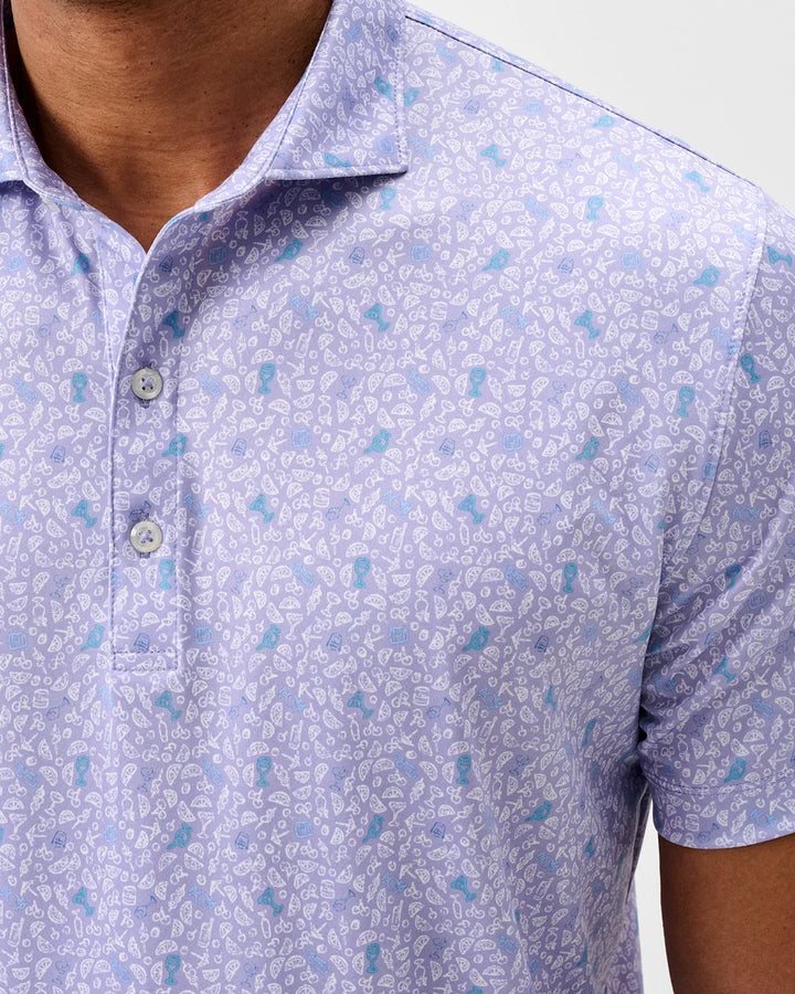 Johnnie-O Performance Jersey Polo - Island Cocktail: Viola