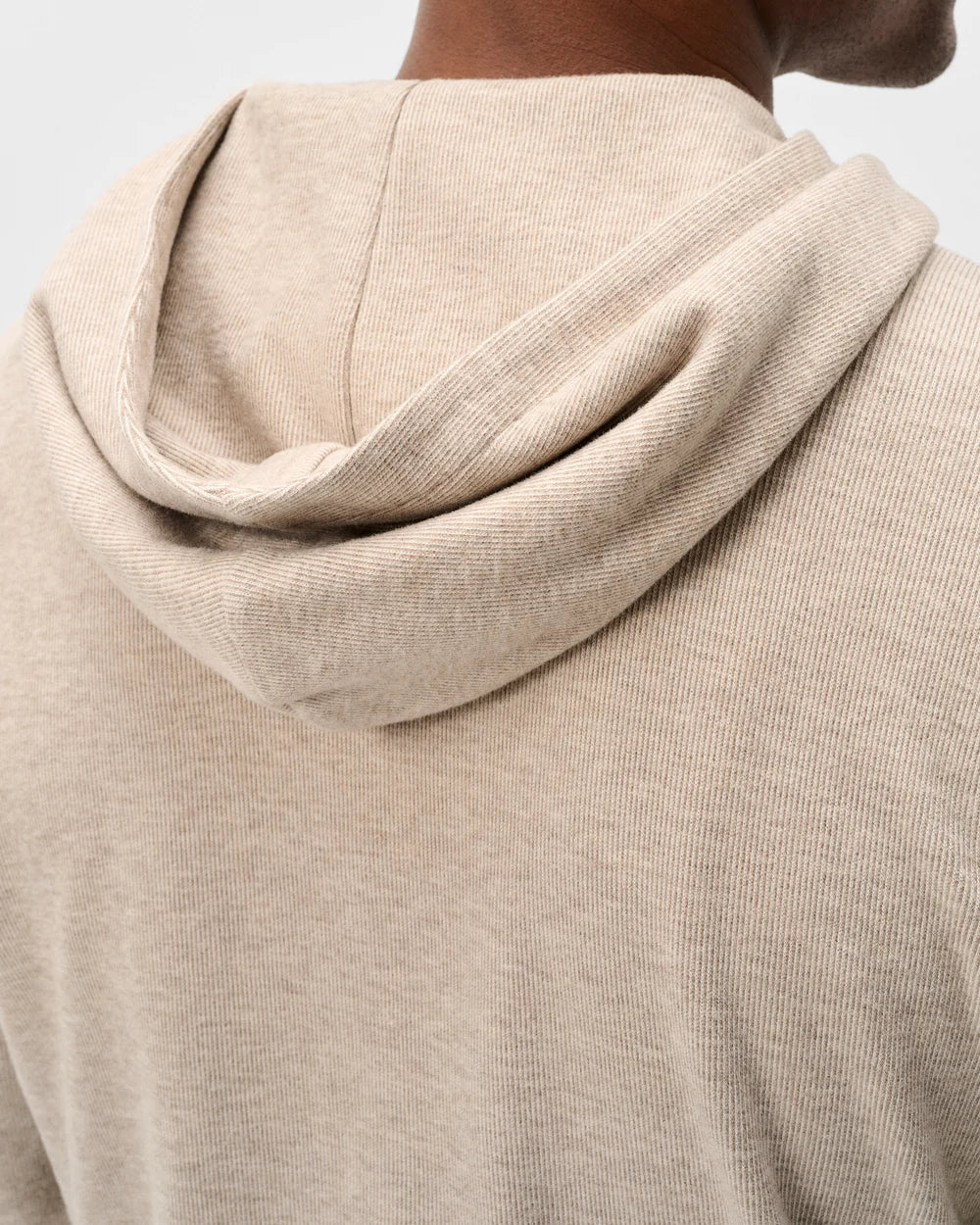 Johnnie-O Button Henley Hoodie: Cream