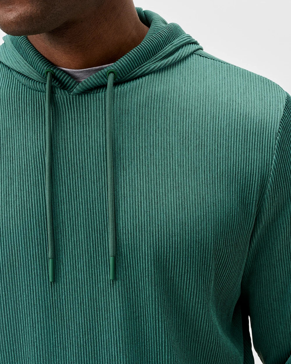 Johnnie-O Hoppin Ribbed Knit Performance Hoodie: Heather: Zest