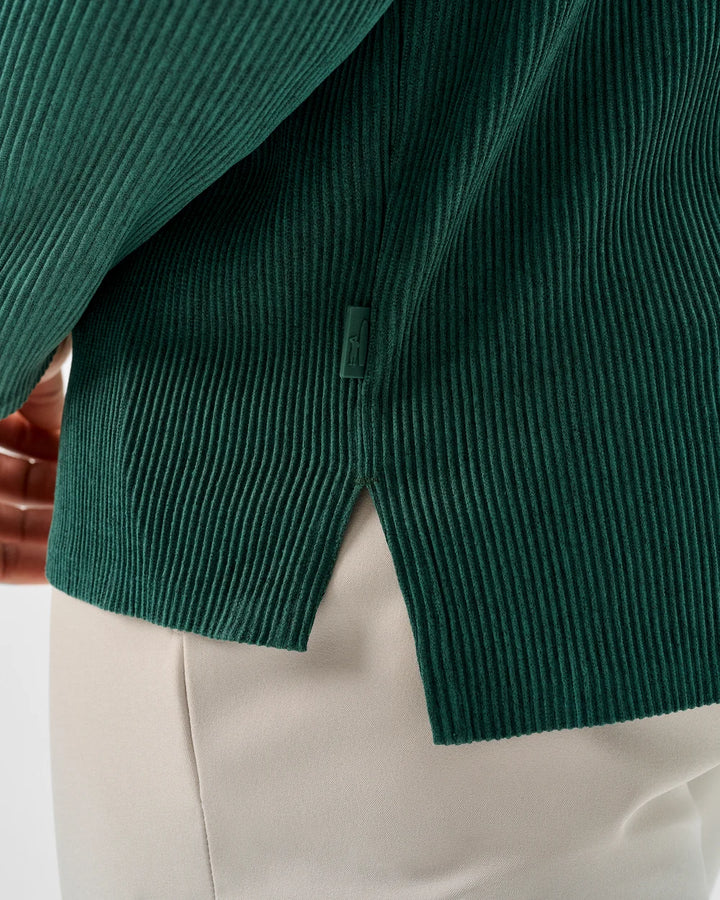 Johnnie-O Hoppin Ribbed Knit Performance Hoodie: Heather: Zest