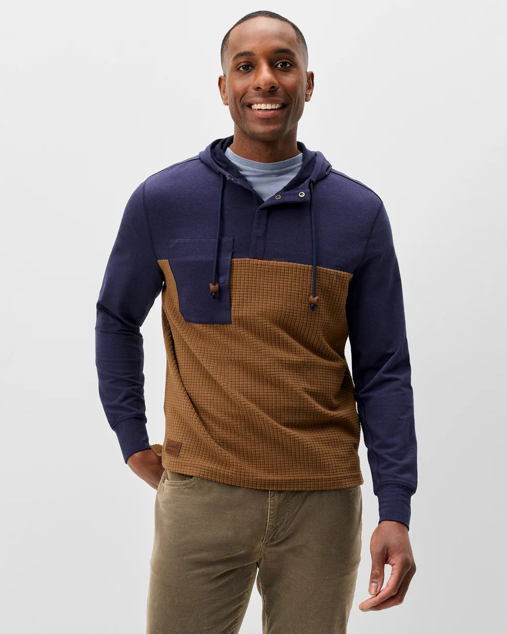 Johnnie-O Fleece Tech Hoodie: Navy
