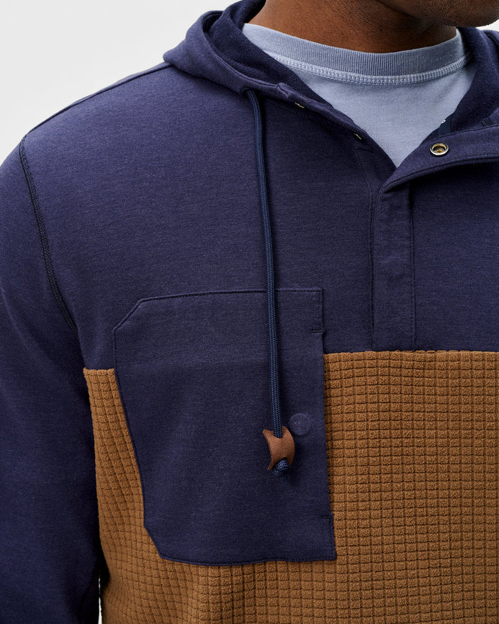 Johnnie-O Fleece Tech Hoodie: Navy
