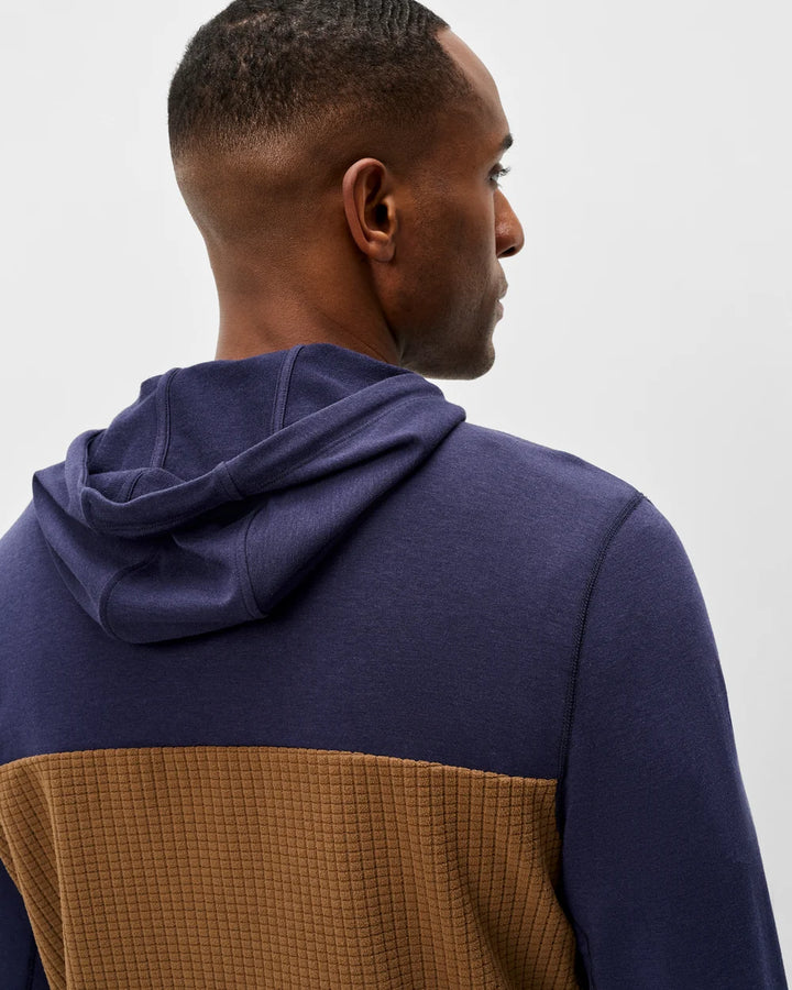 Johnnie-O Fleece Tech Hoodie: Navy