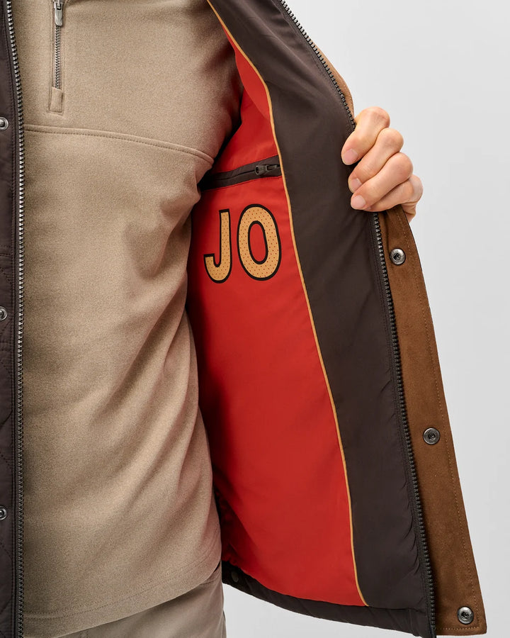 Johnnie-O Juno Quilted Snap Jacket: Cocoa