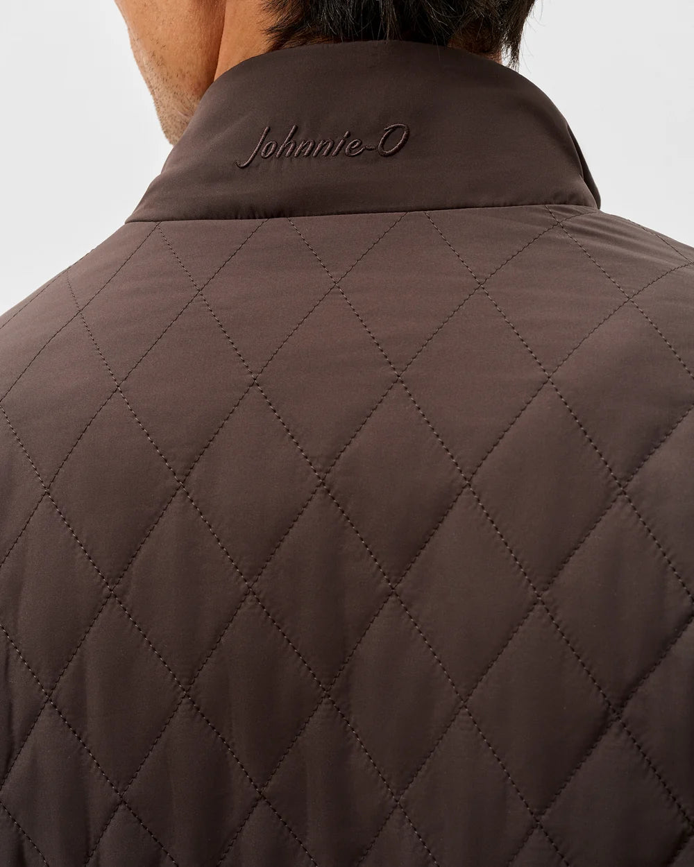 Johnnie-O Juno Quilted Snap Jacket: Cocoa