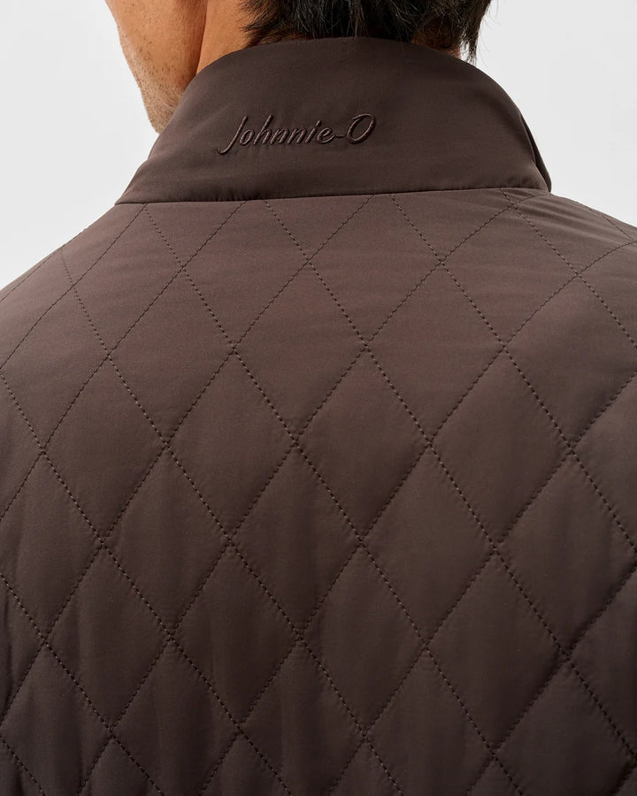 Johnnie-O Juno Quilted Snap Jacket: Cocoa