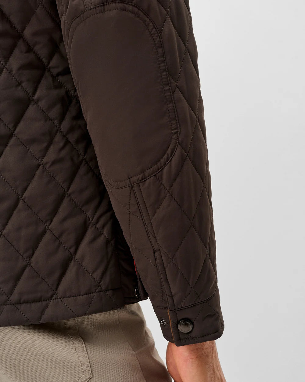 Johnnie-O Juno Quilted Snap Jacket: Cocoa
