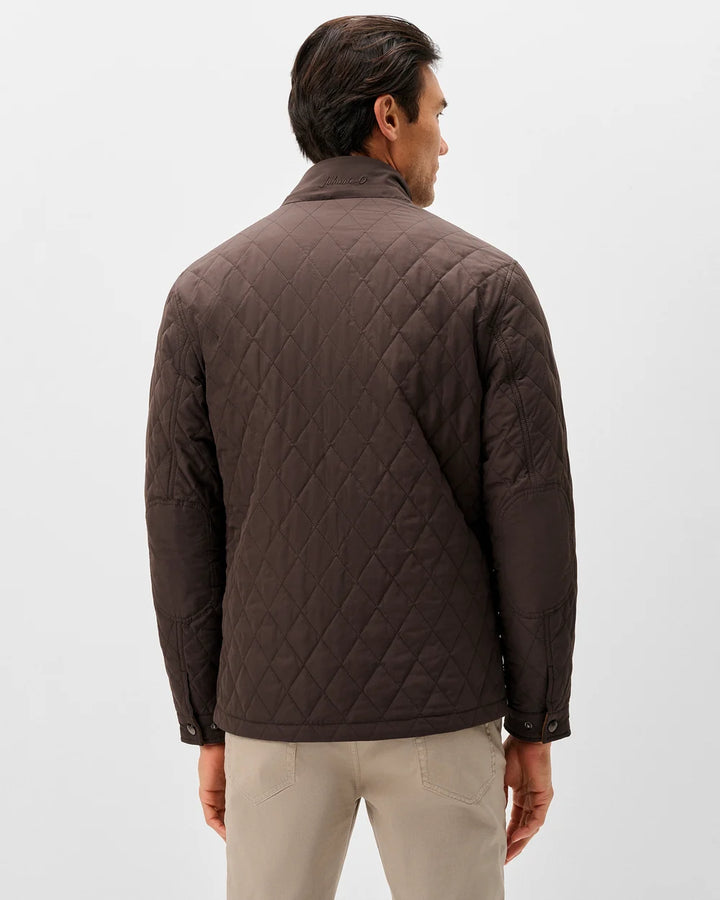 Johnnie-O Juno Quilted Snap Jacket: Cocoa