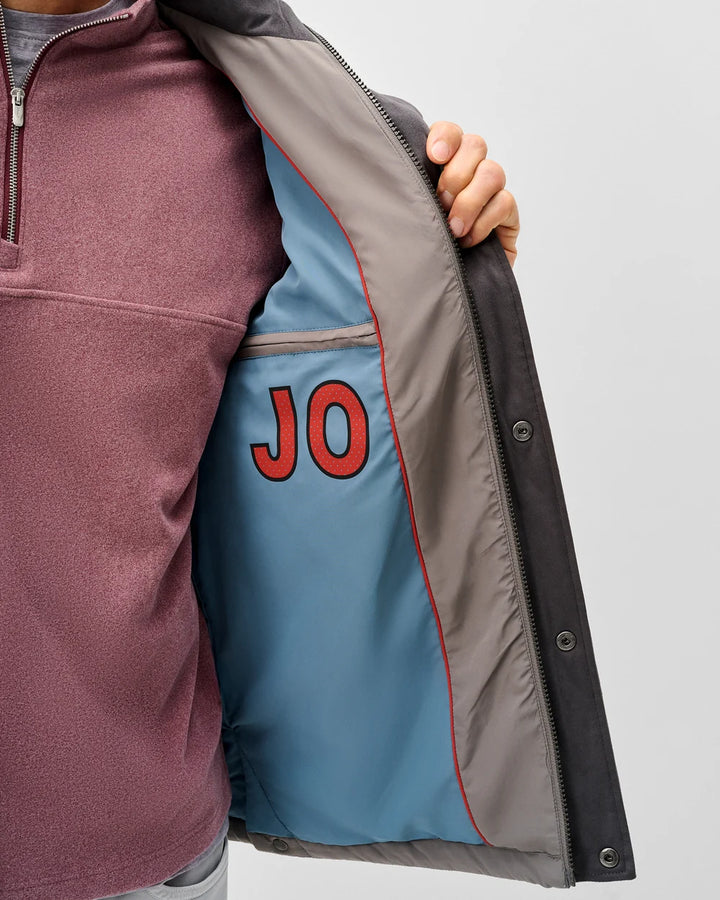 Johnnie-O Juno Quilted Snap Jacket: Magnesium