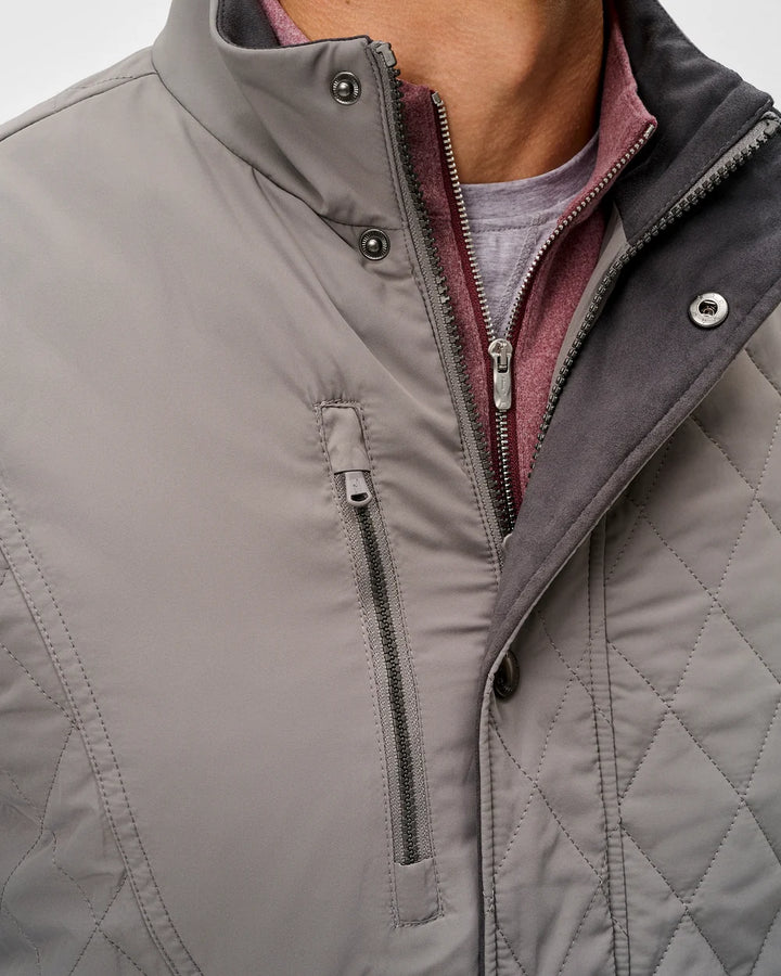 Johnnie-O Juno Quilted Snap Jacket: Magnesium
