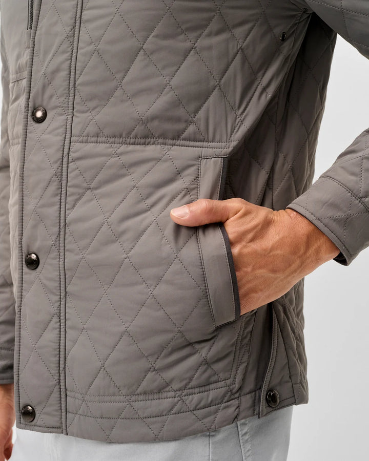 Johnnie-O Juno Quilted Snap Jacket: Magnesium