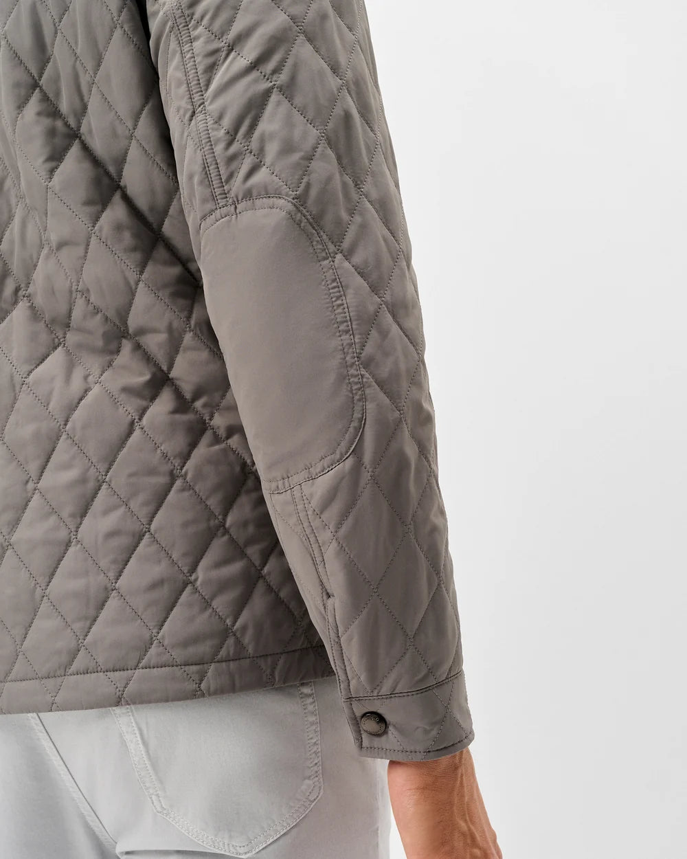 Johnnie-O Juno Quilted Snap Jacket: Magnesium